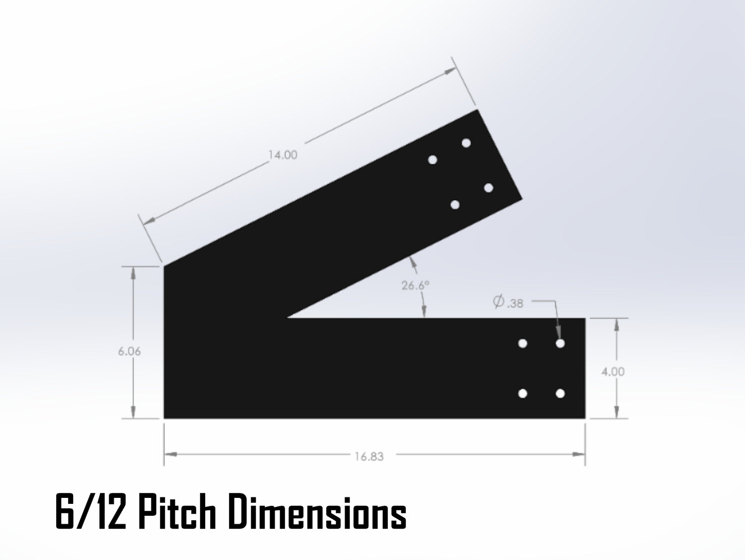 King Truss Bracket Set - Industrial Style - For 6 Inch Lumber - Wood Post Brackets - construction materials - building supports - beam supports - post supports