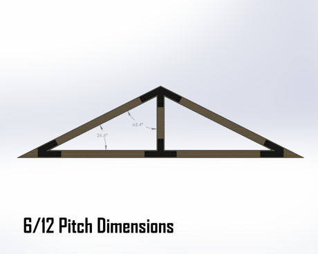 King Truss Bracket Set - Industrial Style - For 6 Inch Lumber - Wood Post Brackets - construction materials - building supports - beam supports - post supports