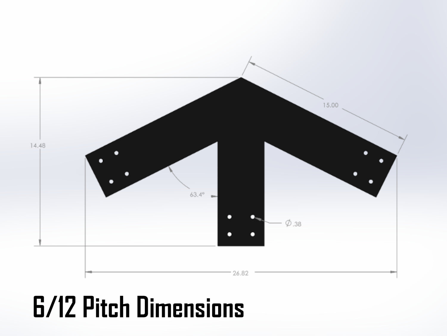 King Truss Bracket Set - Industrial Style - For 6 Inch Lumber - Wood Post Brackets - construction materials - building supports - beam supports - post supports