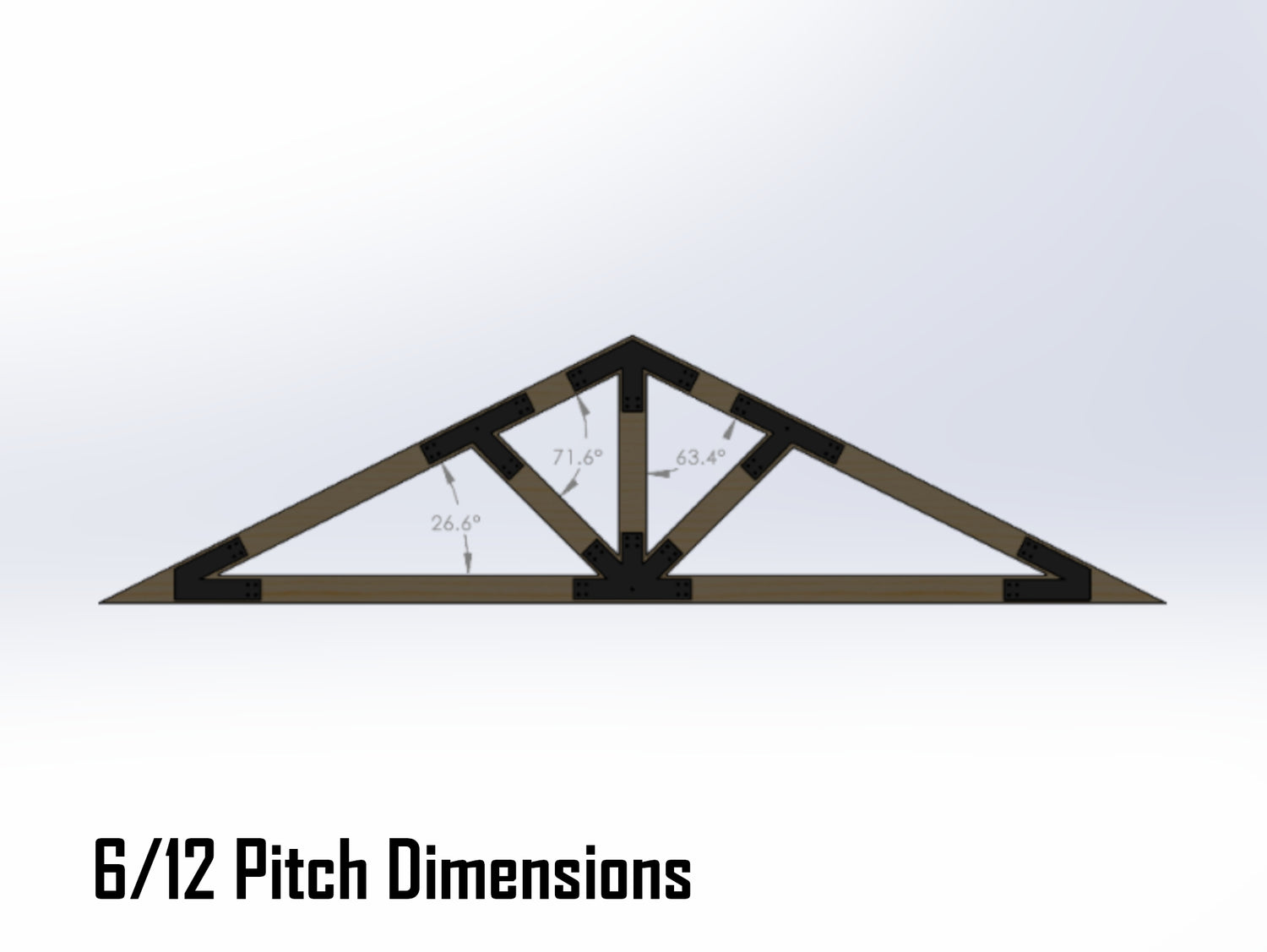 Web Truss Bracket Set - Industrial Style - For 6 Inch Lumber - Wood Post Brackets - construction materials - building supports - beam supports - post supports