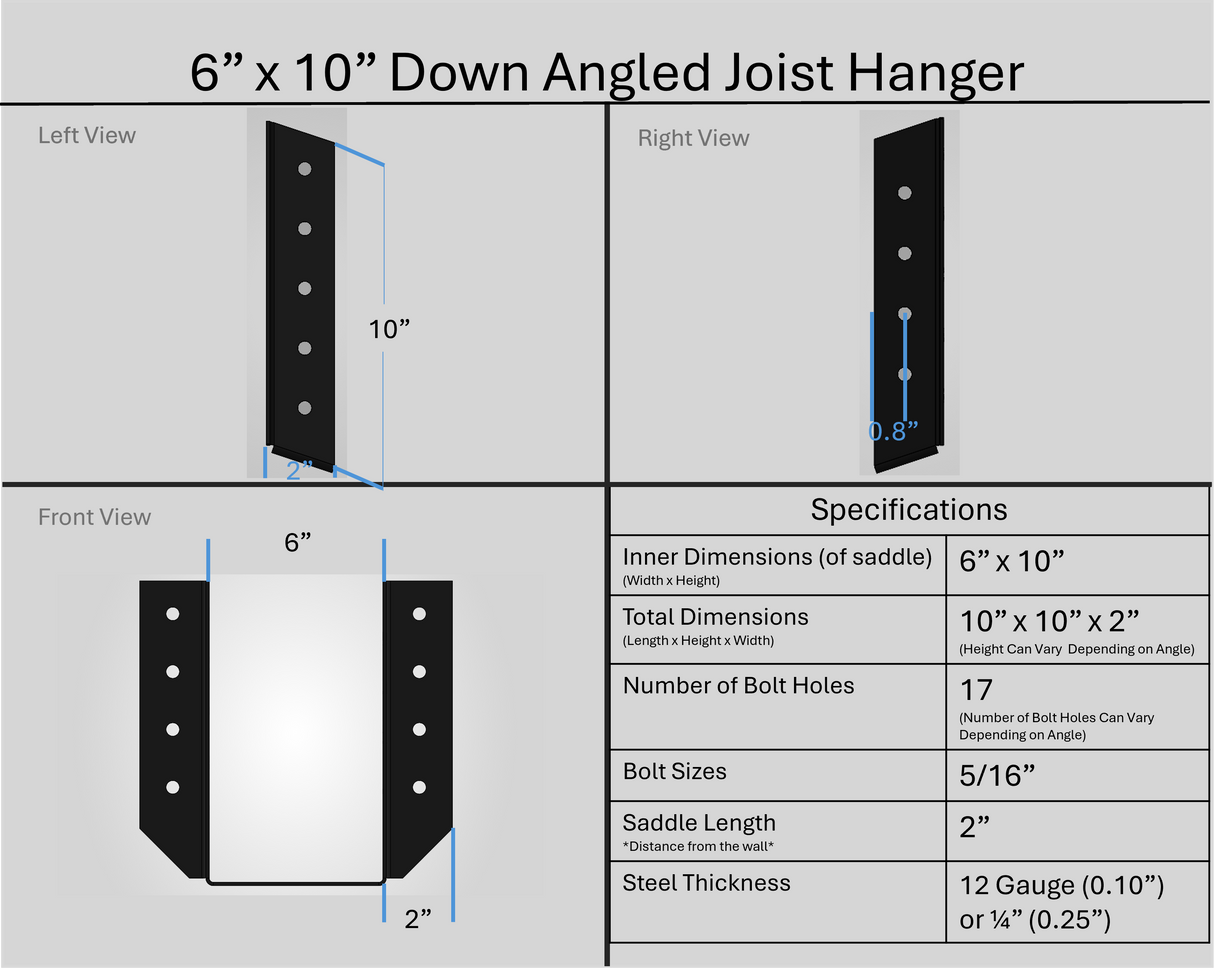 Joist Hangers - Down Angled