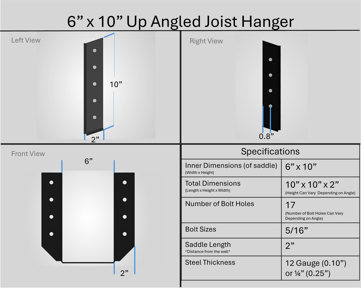 Joist Hangers - Up Angled