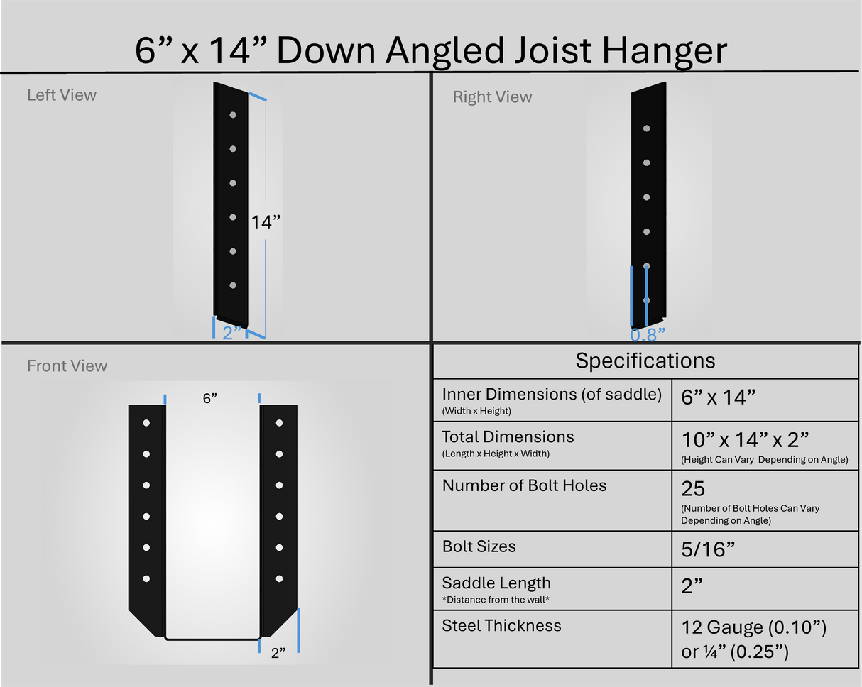 Joist Hangers - Down Angled