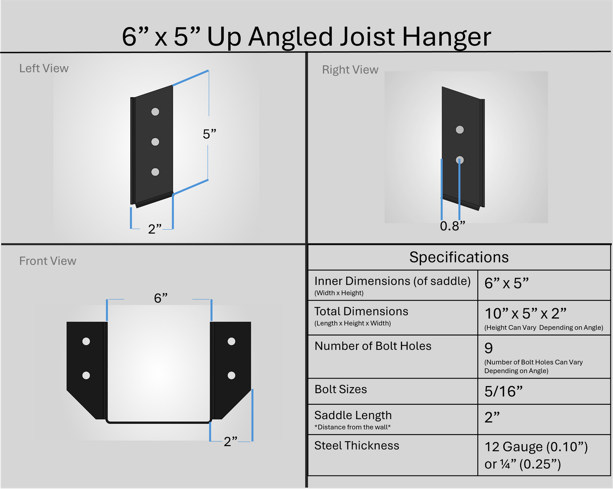 Joist Hangers - Up Angled