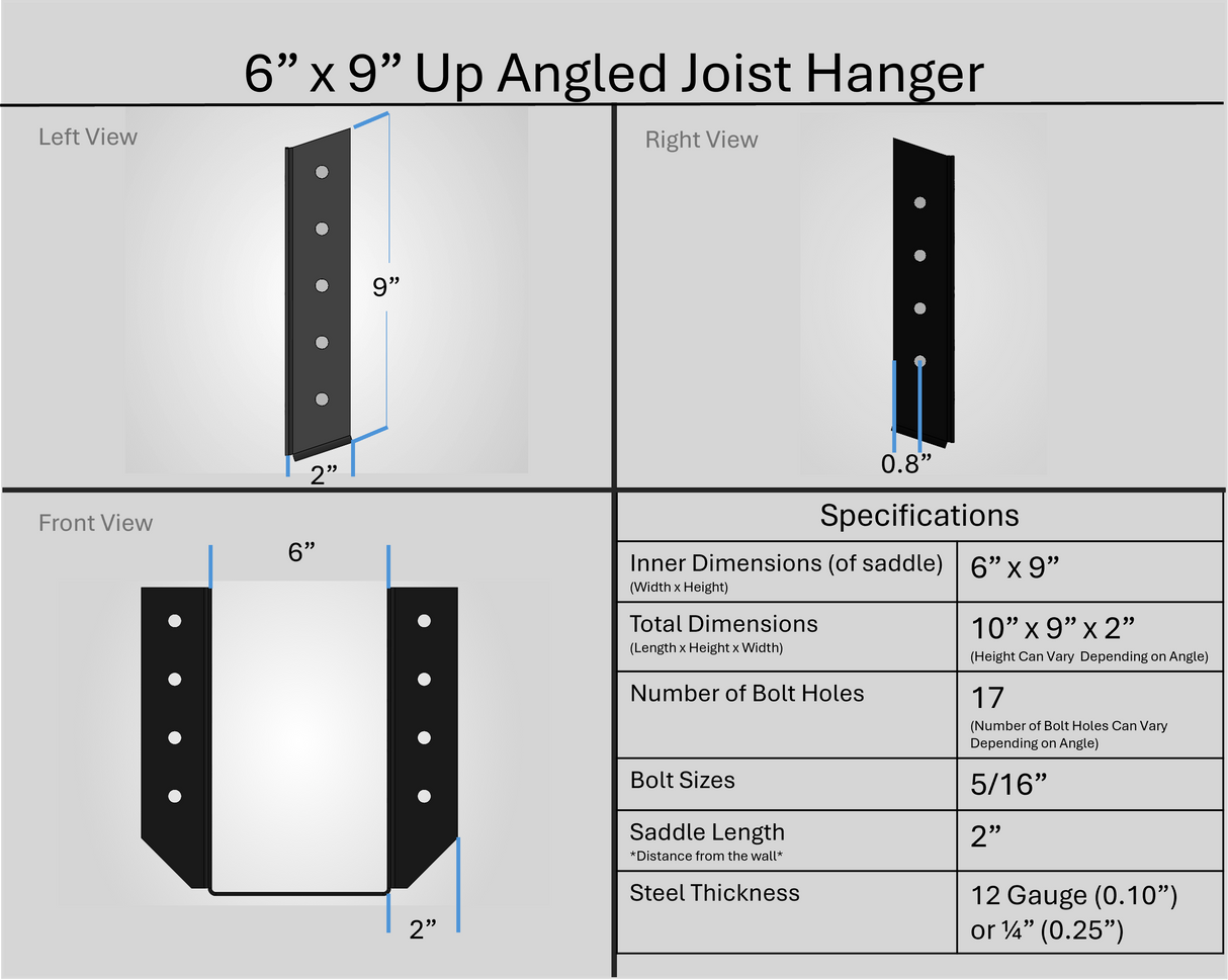 Joist Hangers - Up Angled