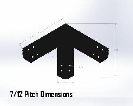 King Truss Bracket Set - Crowned Style - For 8 Inch Lumber - Wood Post Brackets - construction materials - building supposrts - beam supports - post support - timber frame brackets - wood frame buildings - post frame buildings - barndominium brackets - exposed beam brackets