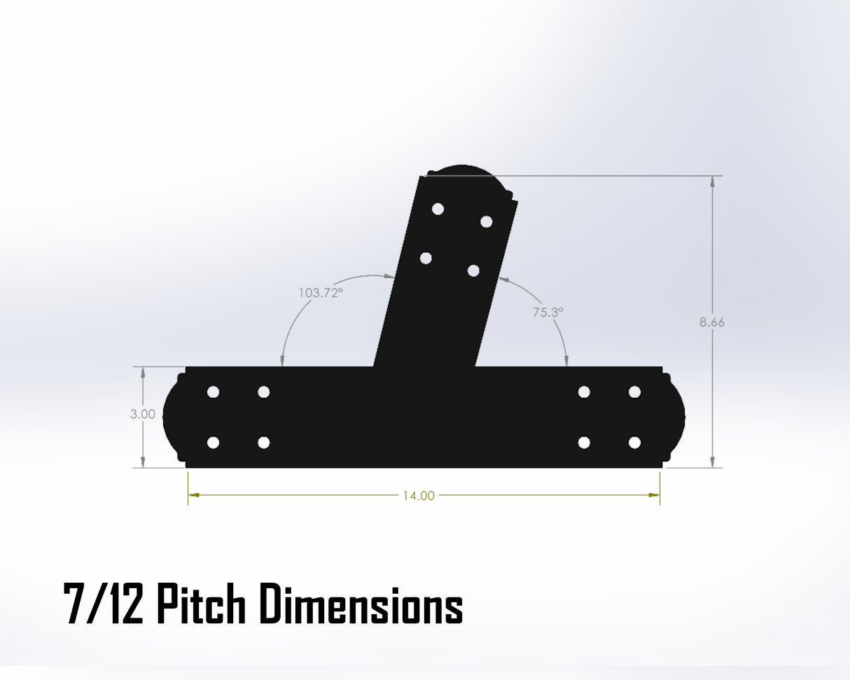Web Truss Bracket Set - Crowned Style - For 4 Inch Lumber - Wood Post Brackets - construction materials - building supposrts - beam supports - post support - timber frame brackets - wood frame buildings - post frame buildings - barndominium brackets - exposed beam brackets