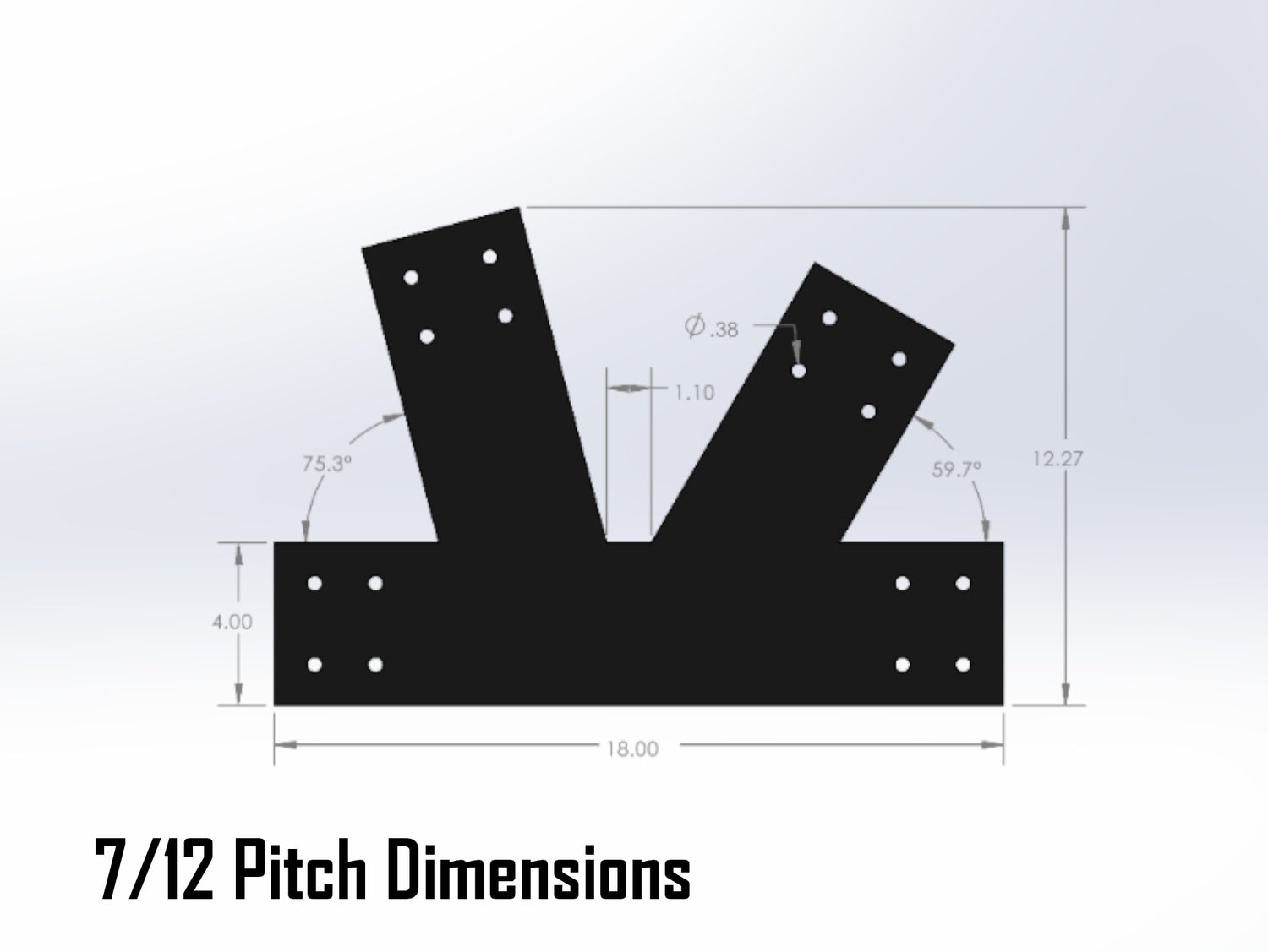 Howe Truss Bracket Set - Industrial Style - For 6 Inch Lumber - Wood Post Brackets - construction materials - building supports - beam supports - post supports