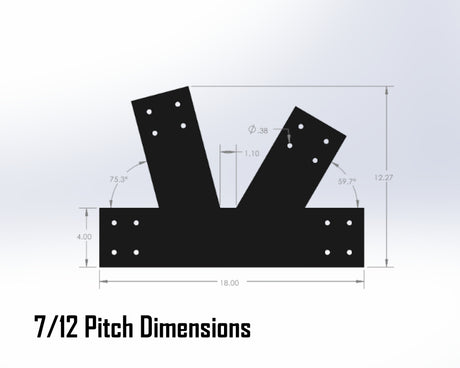 Howe Truss Bracket Set - Industrial Style - For 6 Inch Lumber - Wood Post Brackets - construction materials - building supports - beam supports - post supports