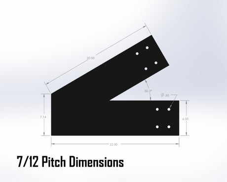 Web Truss Bracket Set - Industrial Style - For 8 Inch Lumber - Wood Post Brackets - construction materials - building supports - beam supports - post supports
