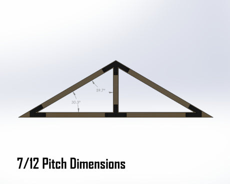 King Truss Bracket Set - Industrial Style - For 6 Inch Lumber - Wood Post Brackets - construction materials - building supports - beam supports - post supports