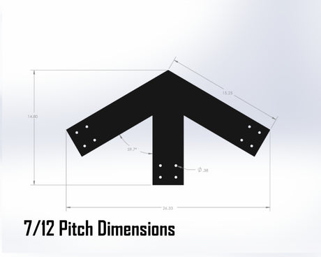 Web Truss Bracket Set - Industrial Style - For 6 Inch Lumber - Wood Post Brackets - construction materials - building supports - beam supports - post supports