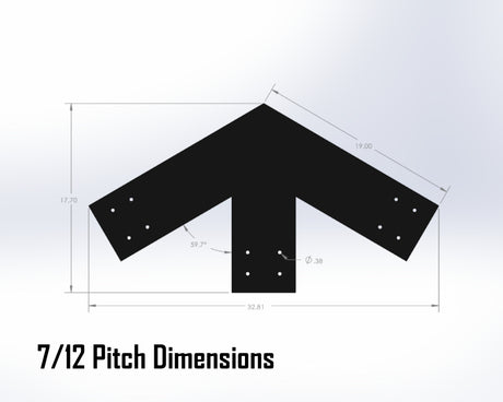 Web Truss Bracket Set - Industrial Style - For 8 Inch Lumber - Wood Post Brackets - construction materials - building supports - beam supports - post supports