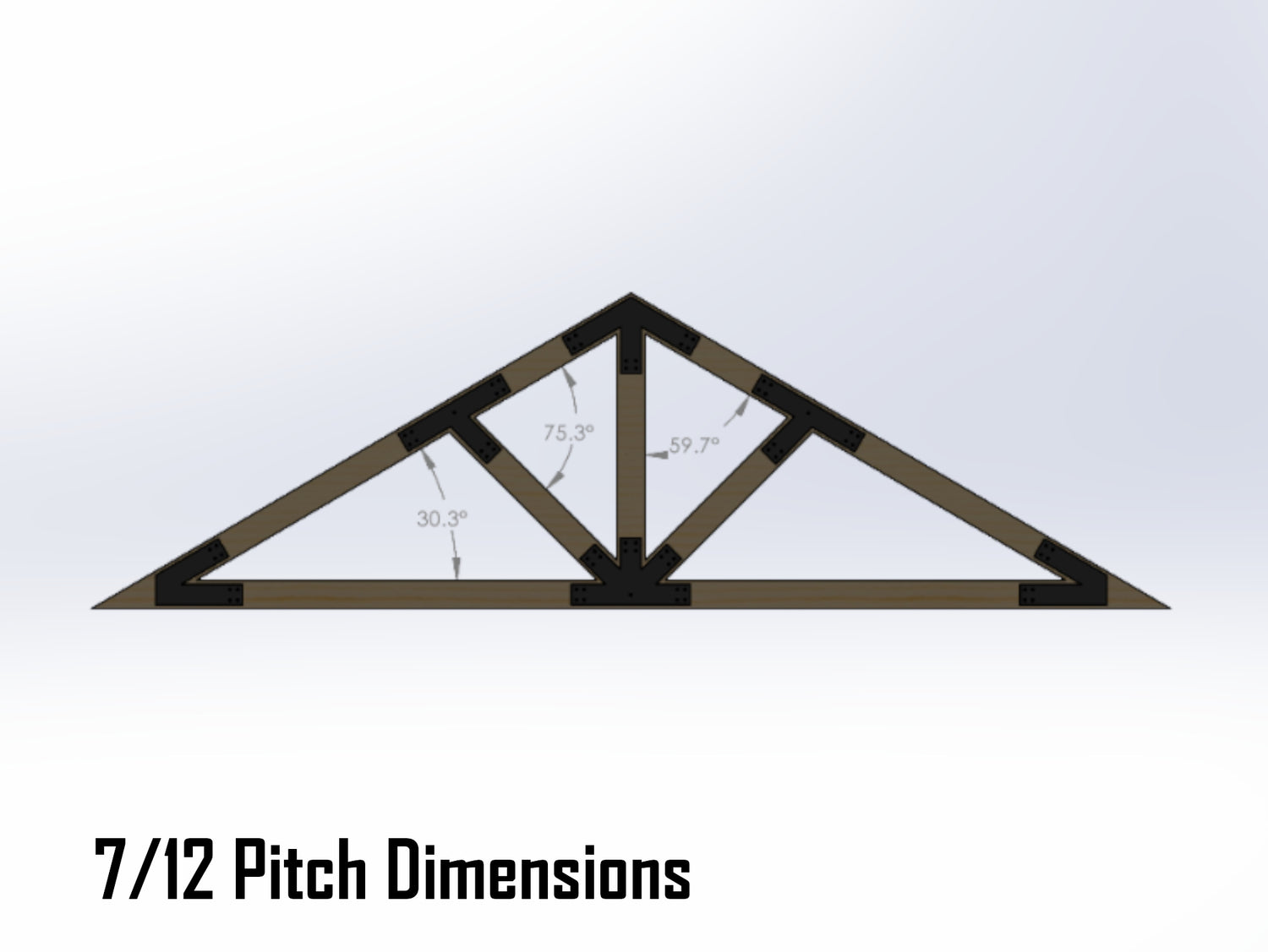 Web Truss Bracket Set - Industrial Style - For 6 Inch Lumber - Wood Post Brackets - construction materials - building supports - beam supports - post supports