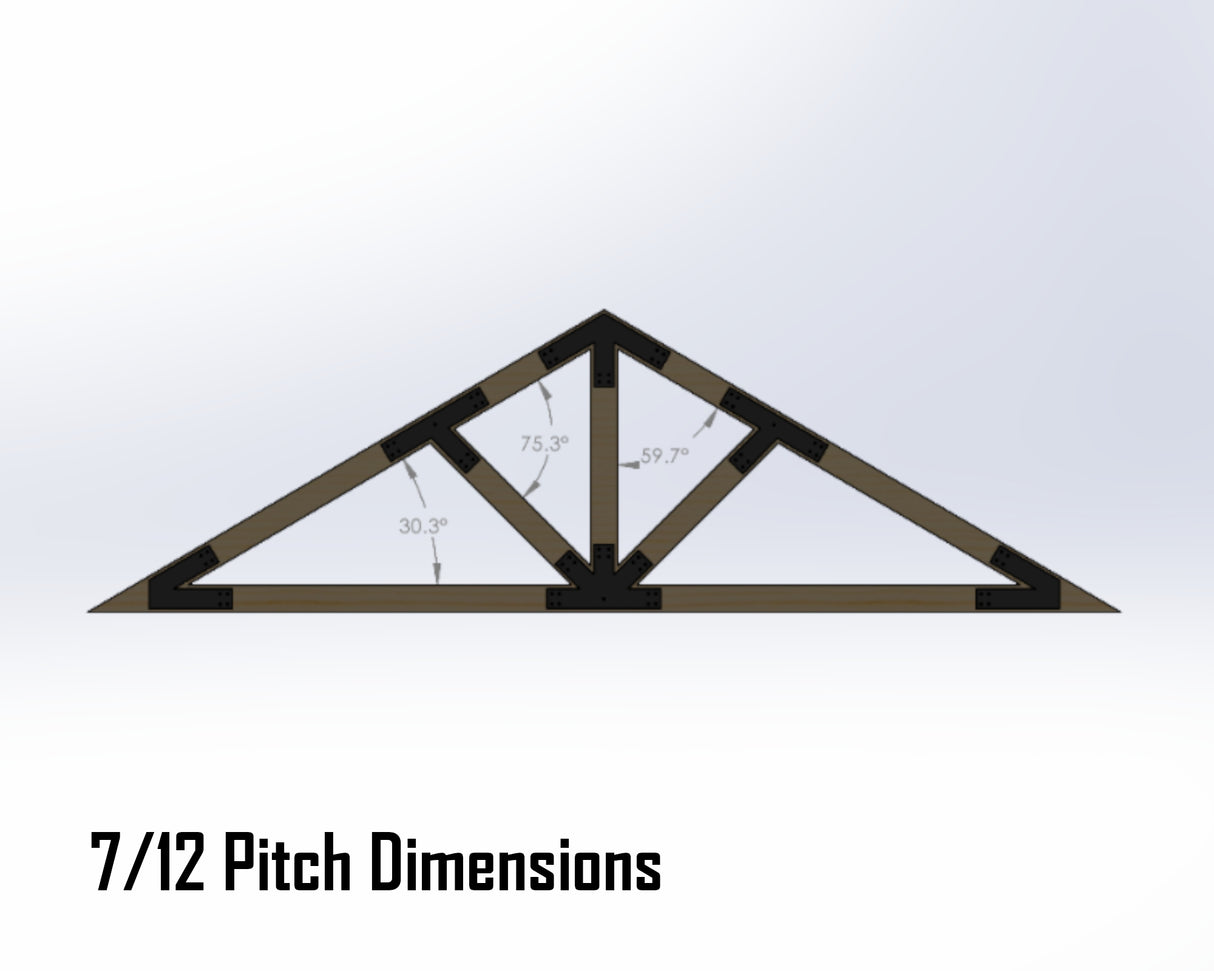 Web Truss Bracket Set - Industrial Style - For 6 Inch Lumber - Wood Post Brackets - construction materials - building supports - beam supports - post supports