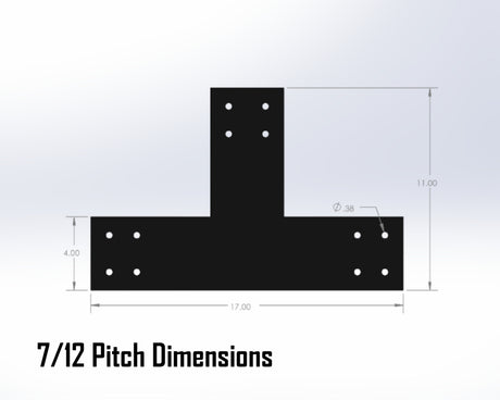 Howe Truss Bracket Set - Industrial Style - For 6 Inch Lumber - Wood Post Brackets - construction materials - building supports - beam supports - post supports