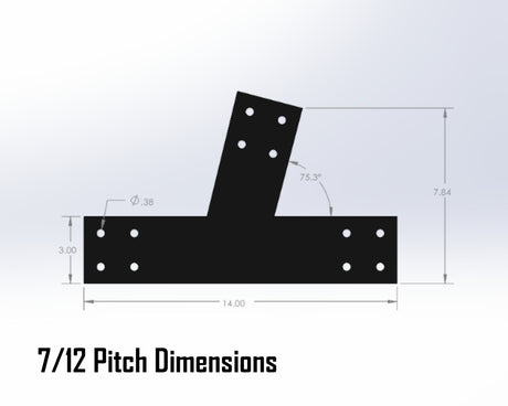Web Truss Bracket Set - Industrial Style - For 4 Inch Lumber - Wood Post Brackets - construction materials - building supports - beam supports - post supports