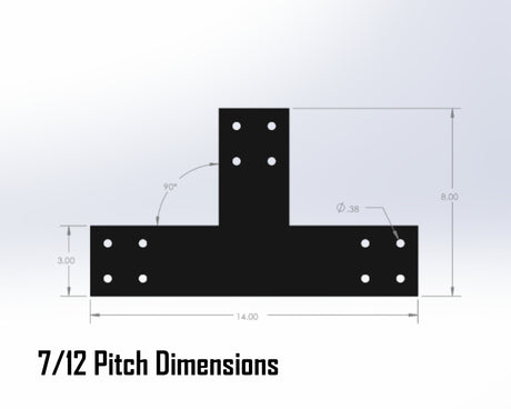 Howe Truss Bracket Set - Industrial Style - For 4 Inch Lumber - Wood Post Brackets - construction materials - building supposrts - beam supports - post support - timber frame brackets - wood frame buildings - post frame buildings - barndominium brackets - exposed beam brackets