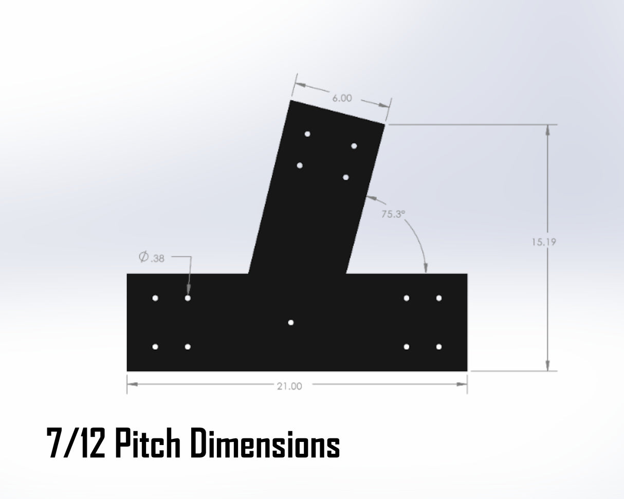 Web Truss Bracket Set - Industrial Style - For 8 Inch Lumber - Wood Post Brackets - construction materials - building supports - beam supports - post supports