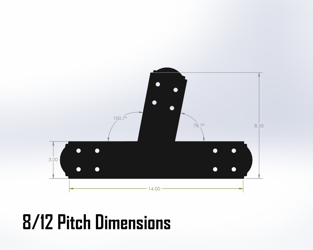 Web Truss Bracket Set - Crowned Style - For 4 Inch Lumber - Wood Post Brackets - construction materials - building supposrts - beam supports - post support - timber frame brackets - wood frame buildings - post frame buildings - barndominium brackets - exposed beam brackets