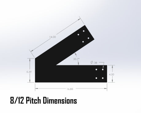 King Truss Bracket Set - Industrial Style - For 6 Inch Lumber - Wood Post Brackets - construction materials - building supports - beam supports - post supports