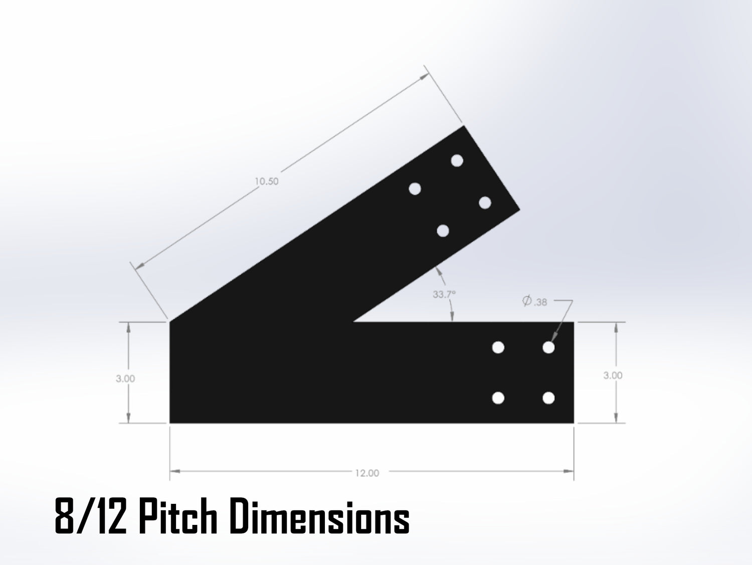 King Truss Bracket Set - Industrial Style - For 4 Inch Lumber - Wood Post Brackets - construction materials - building supports - beam supports - post supports