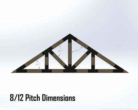 Howe Truss Bracket Set - Industrial Style - For 8 Inch Lumber - Wood Post Brackets - construction materials - building supports - beam supports - post supports