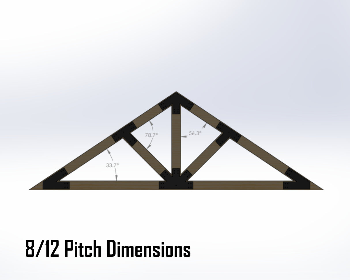 Web Truss Bracket Set - Industrial Style - For 8 Inch Lumber - Wood Post Brackets - construction materials - building supports - beam supports - post supports