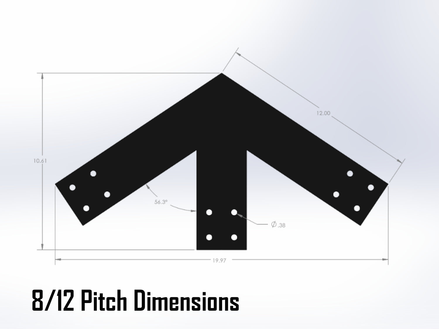 King Truss Bracket Set - Industrial Style - For 4 Inch Lumber - Wood Post Brackets - construction materials - building supports - beam supports - post supports
