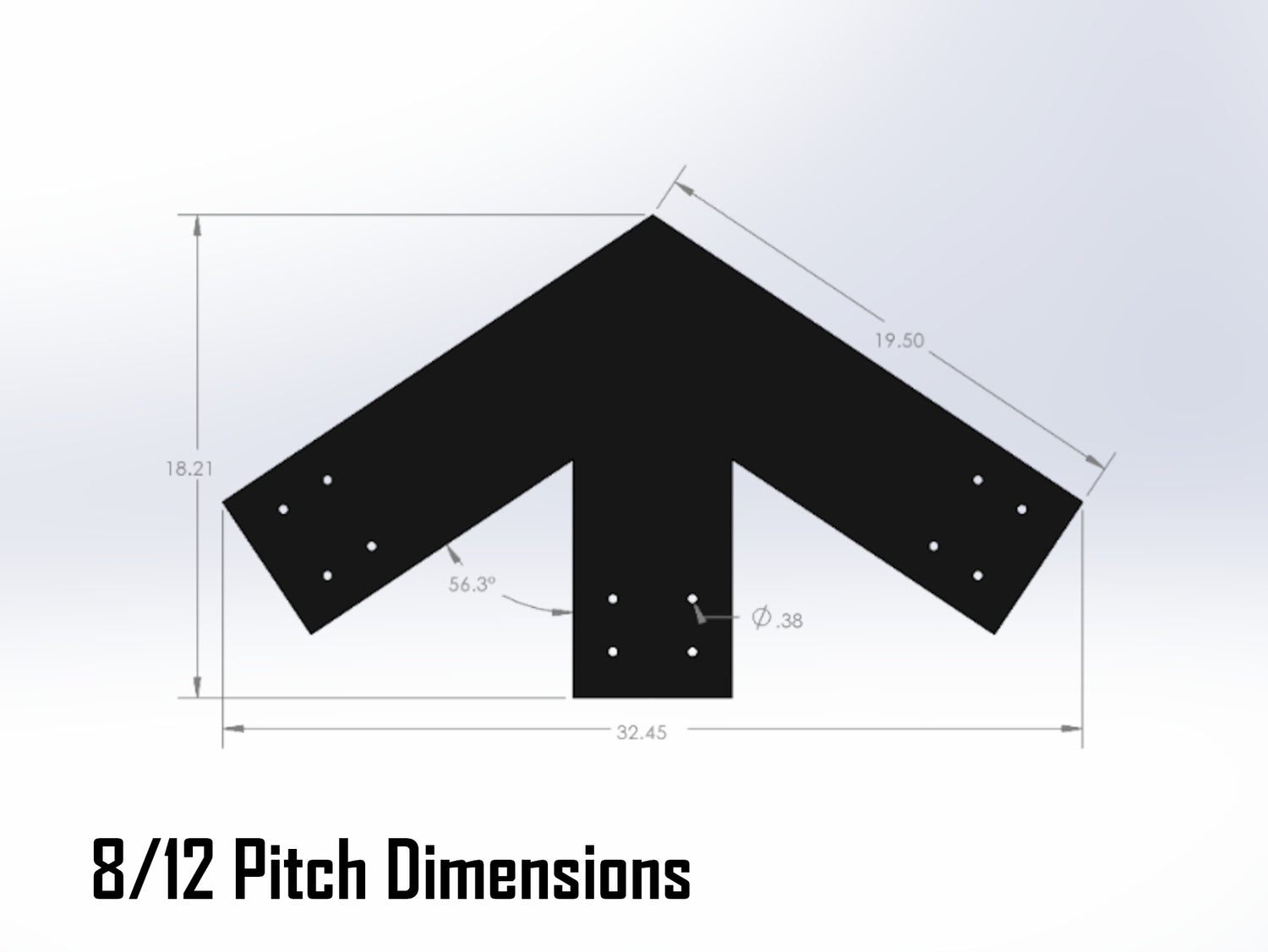 Web Truss Bracket Set - Industrial Style - For 8 Inch Lumber - Wood Post Brackets - construction materials - building supports - beam supports - post supports