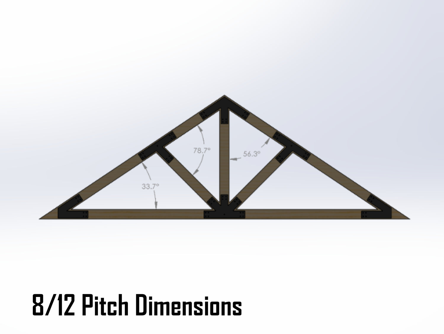 Web Truss Bracket Set - Industrial Style - For 6 Inch Lumber - Wood Post Brackets - construction materials - building supports - beam supports - post supports