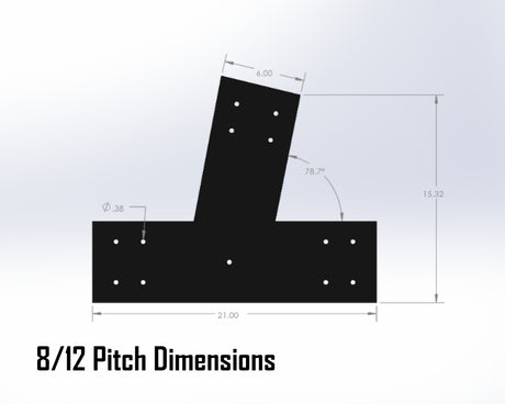 Web Truss Bracket Set - Industrial Style - For 8 Inch Lumber - Wood Post Brackets - construction materials - building supports - beam supports - post supports