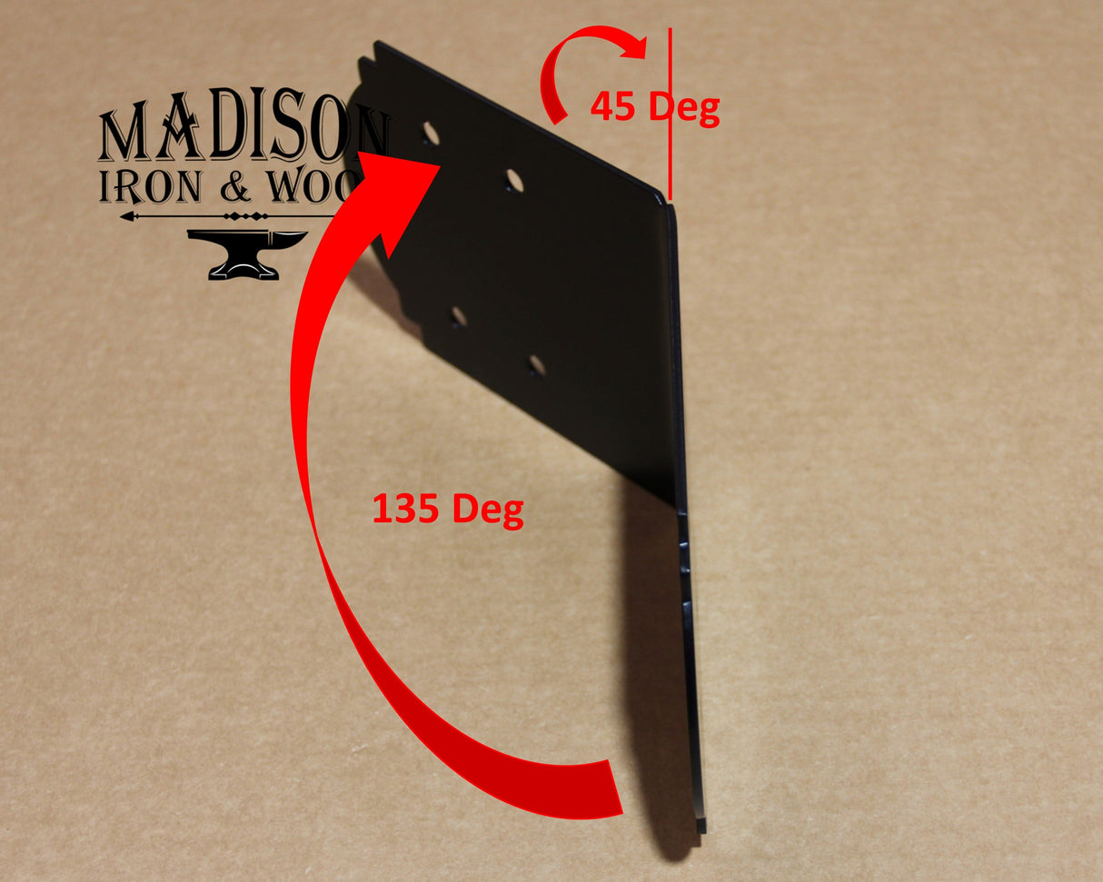 45 Degree / 135 Degree Bracket for 6" Post - Wood Post Brackets - construction materials - building supports - beam supports - post supports