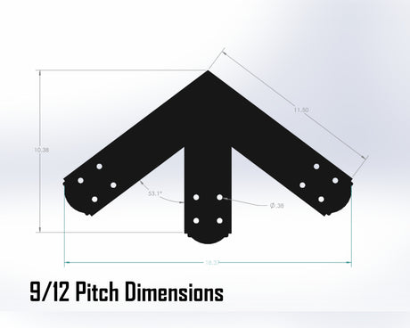 Web Truss Bracket Set - Crowned Style - For 4 Inch Lumber - Wood Post Brackets - construction materials - building supposrts - beam supports - post support - timber frame brackets - wood frame buildings - post frame buildings - barndominium brackets - exposed beam brackets