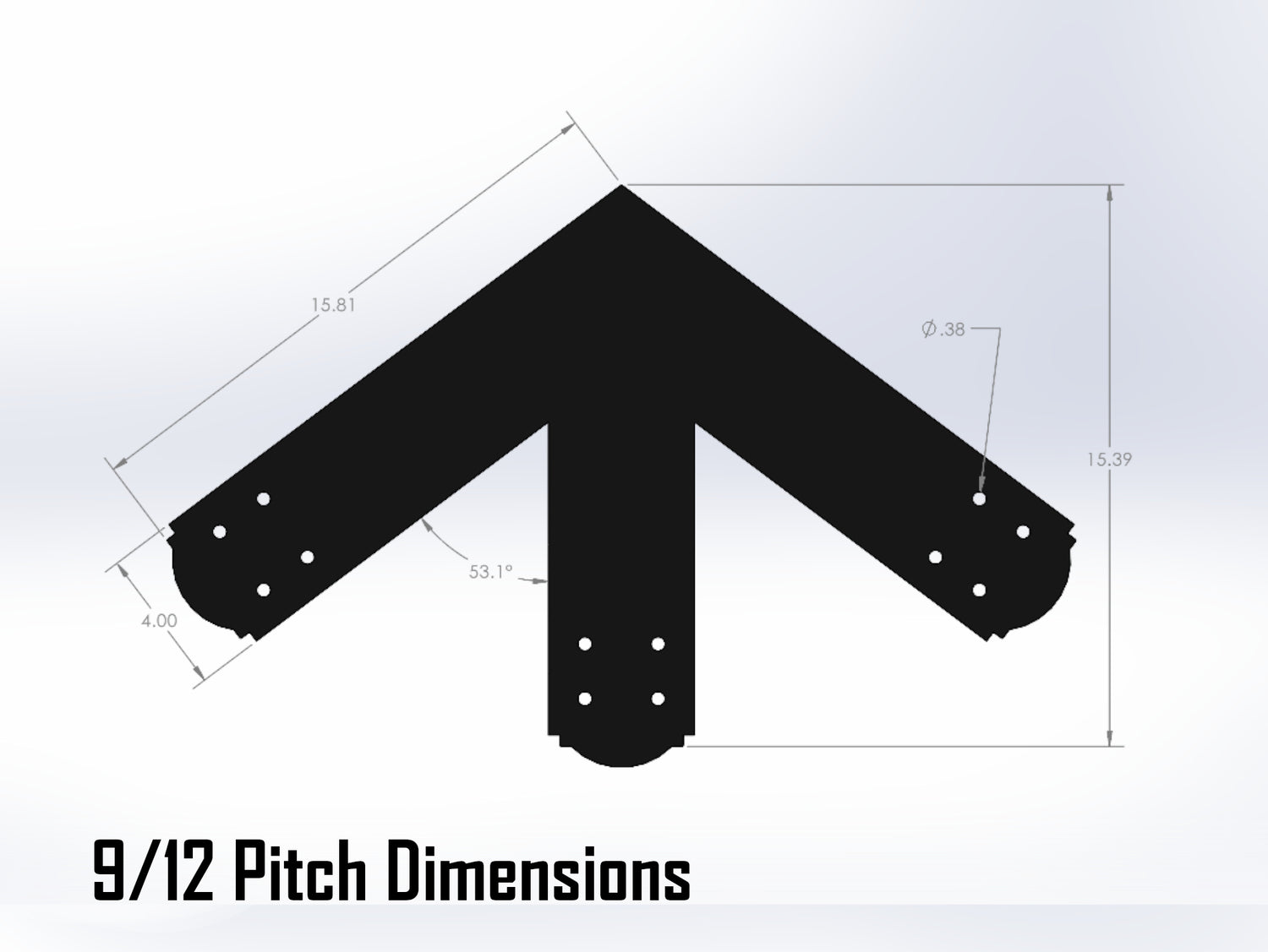 King Truss Bracket Set - Crowned Style - For 6 Inch Lumber - Wood Post Brackets - construction materials - building supposrts - beam supports - post support - timber frame brackets - wood frame buildings - post frame buildings - barndominium brackets - exposed beam brackets