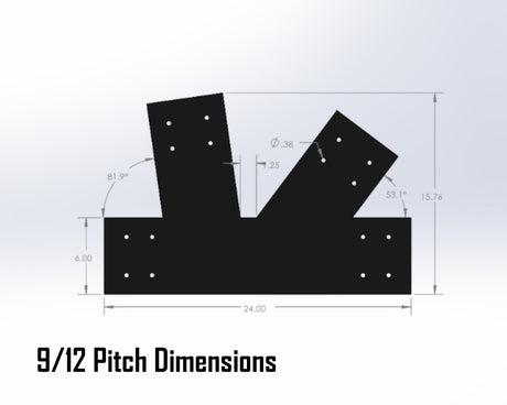 Howe Truss Bracket Set - Industrial Style - For 8 Inch Lumber - Wood Post Brackets - construction materials - building supports - beam supports - post supports