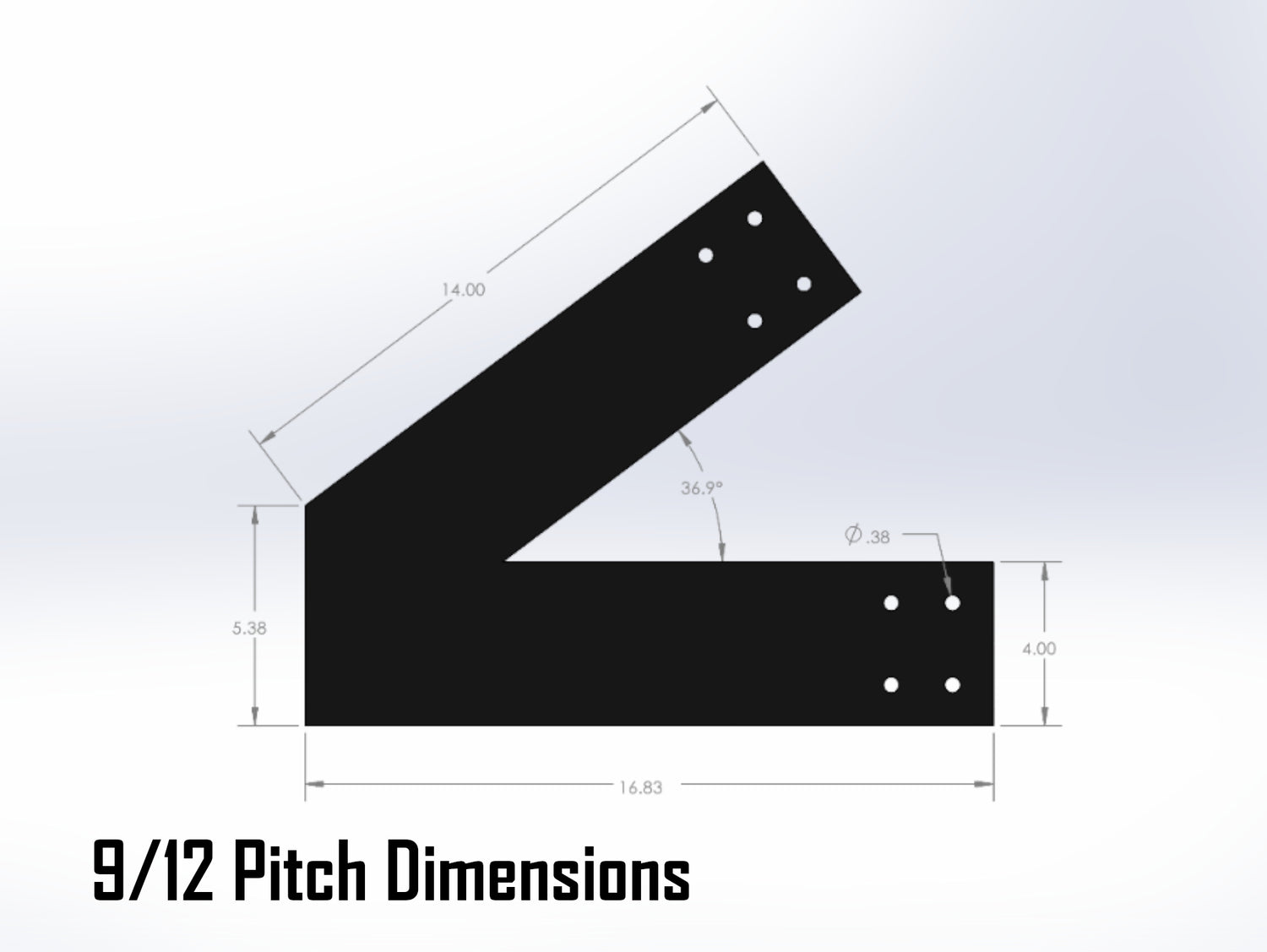 King Truss Bracket Set - Industrial Style - For 6 Inch Lumber - Wood Post Brackets - construction materials - building supports - beam supports - post supports