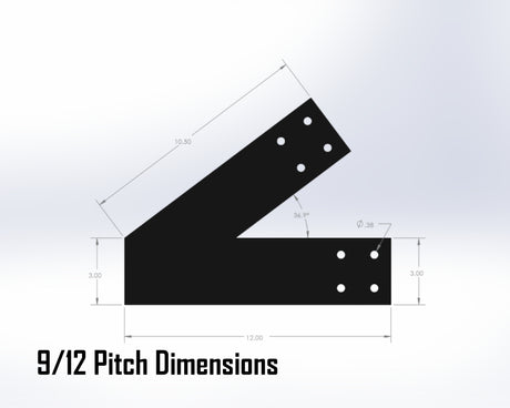 King Truss Bracket Set - Industrial Style - For 4 Inch Lumber - Wood Post Brackets - construction materials - building supports - beam supports - post supports