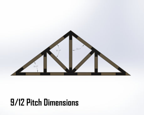 Howe Truss Bracket Set - Industrial Style - For 6 Inch Lumber - Wood Post Brackets - construction materials - building supports - beam supports - post supports