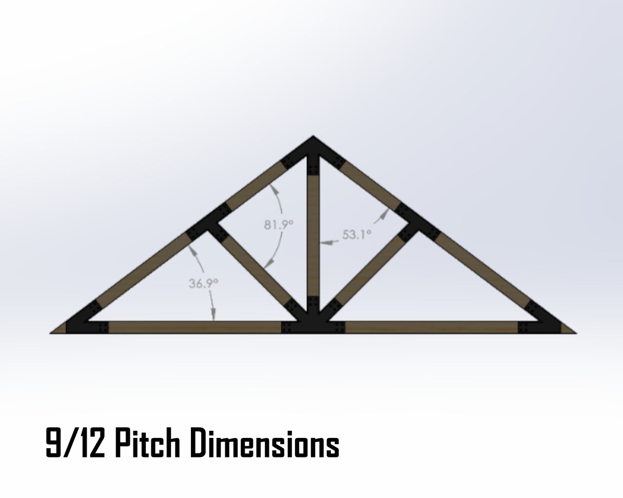 Web Truss Bracket Set - Industrial Style - For 4 Inch Lumber - Wood Post Brackets - construction materials - building supports - beam supports - post supports