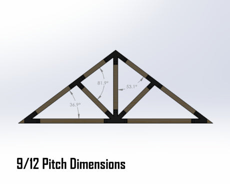 Web Truss Bracket Set - Industrial Style - For 4 Inch Lumber - Wood Post Brackets - construction materials - building supports - beam supports - post supports