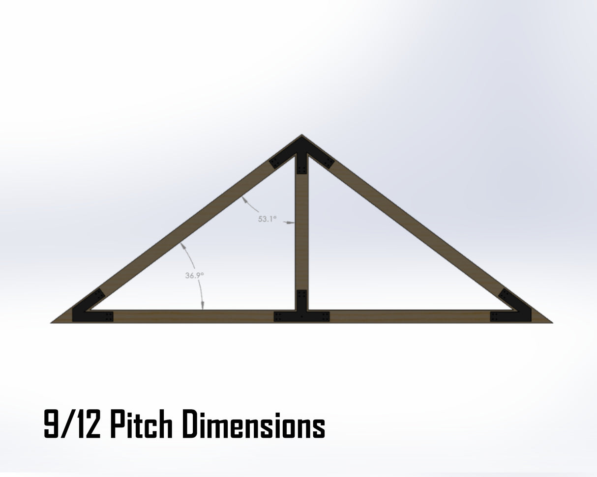 King Truss Bracket Set - Industrial Style - For 6 Inch Lumber - Wood Post Brackets - construction materials - building supports - beam supports - post supports