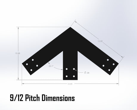 Web Truss Bracket Set - Industrial Style - For 4 Inch Lumber - Wood Post Brackets - construction materials - building supports - beam supports - post supports