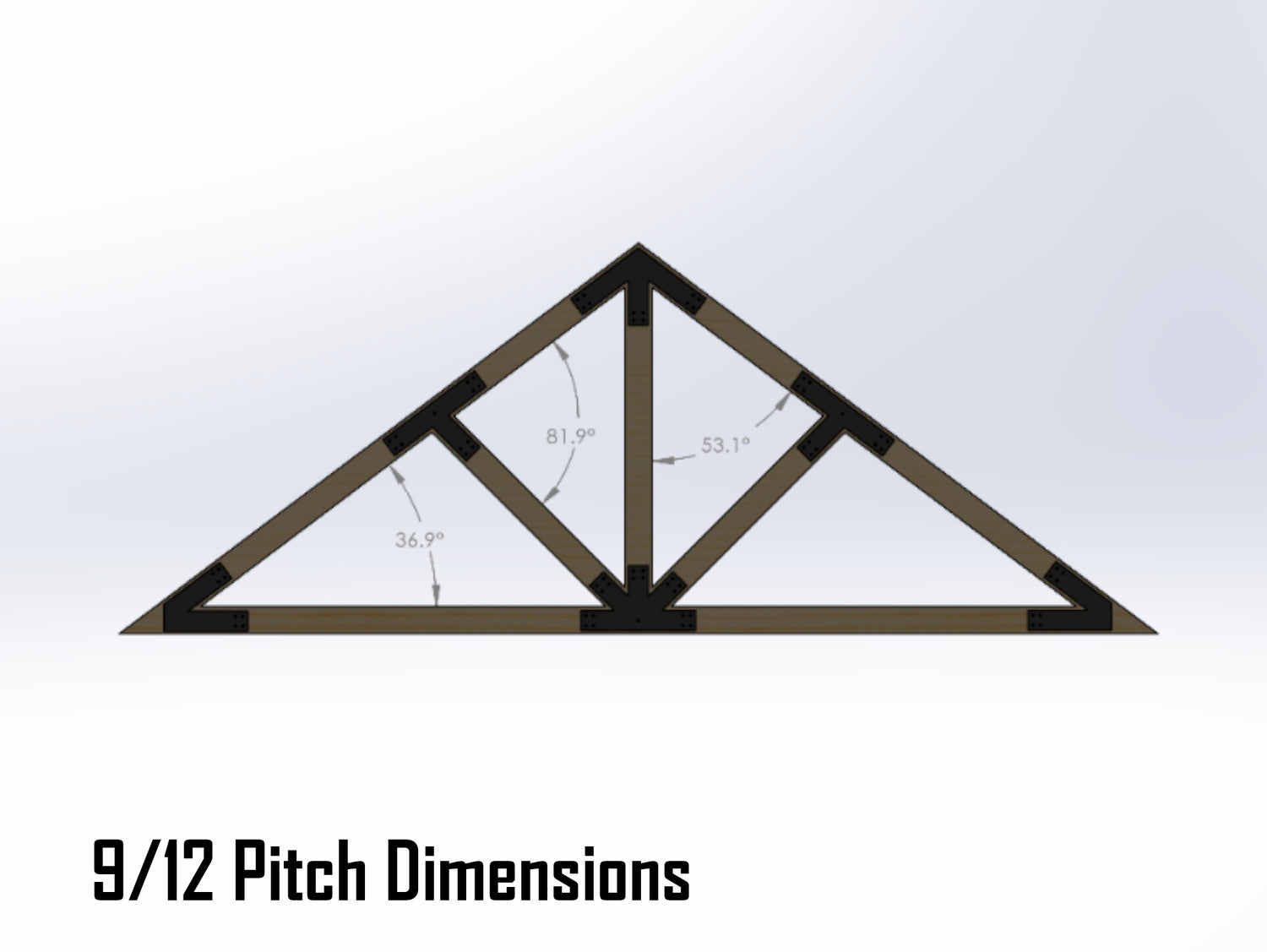 Web Truss Bracket Set - Industrial Style - For 6 Inch Lumber - Wood Post Brackets - construction materials - building supports - beam supports - post supports