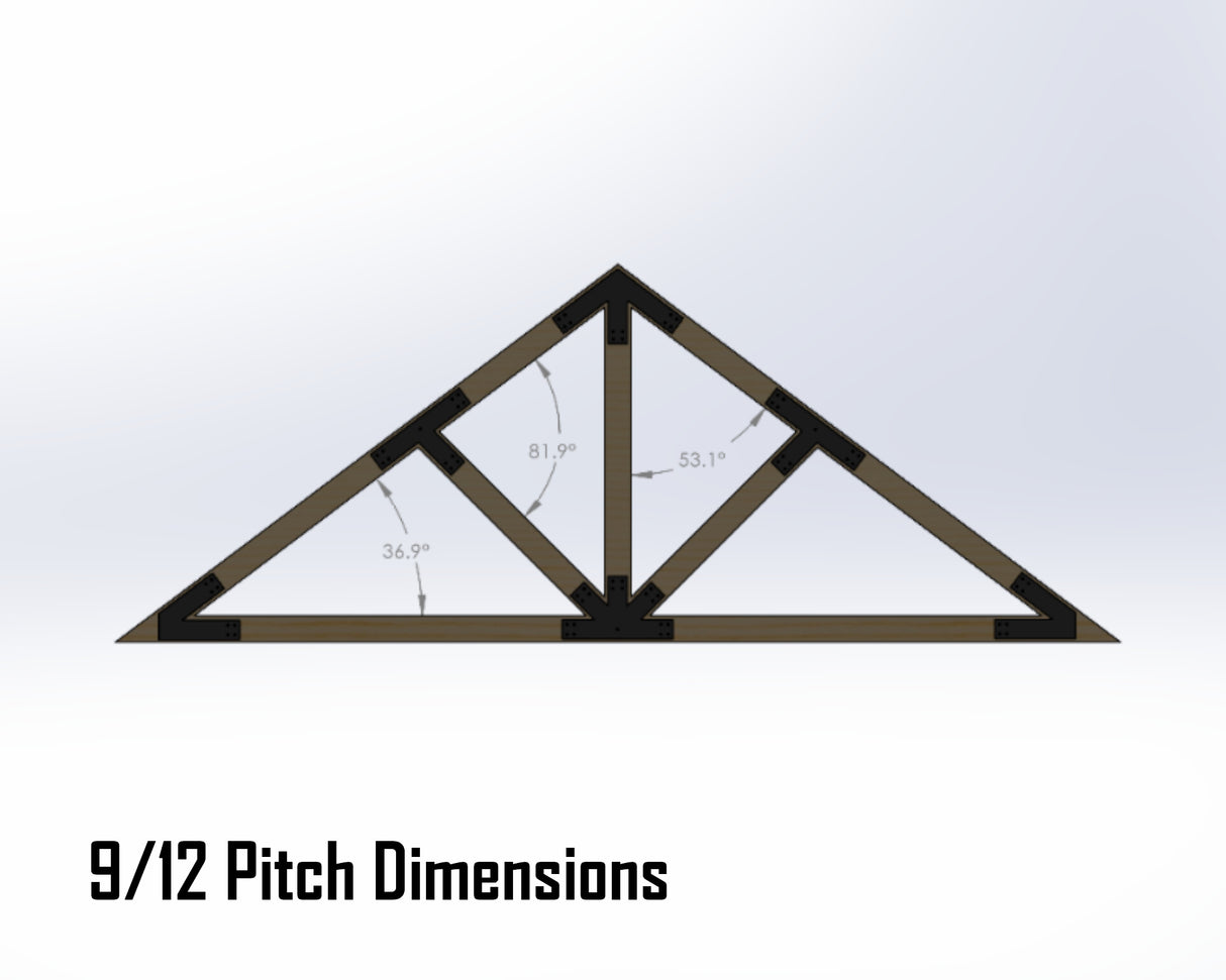 Web Truss Bracket Set - Industrial Style - For 6 Inch Lumber - Wood Post Brackets - construction materials - building supports - beam supports - post supports