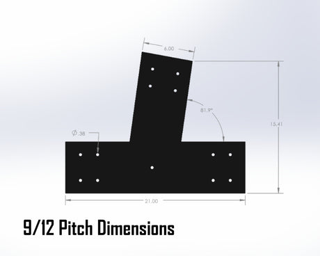 Web Truss Bracket Set - Industrial Style - For 8 Inch Lumber - Wood Post Brackets - construction materials - building supports - beam supports - post supports