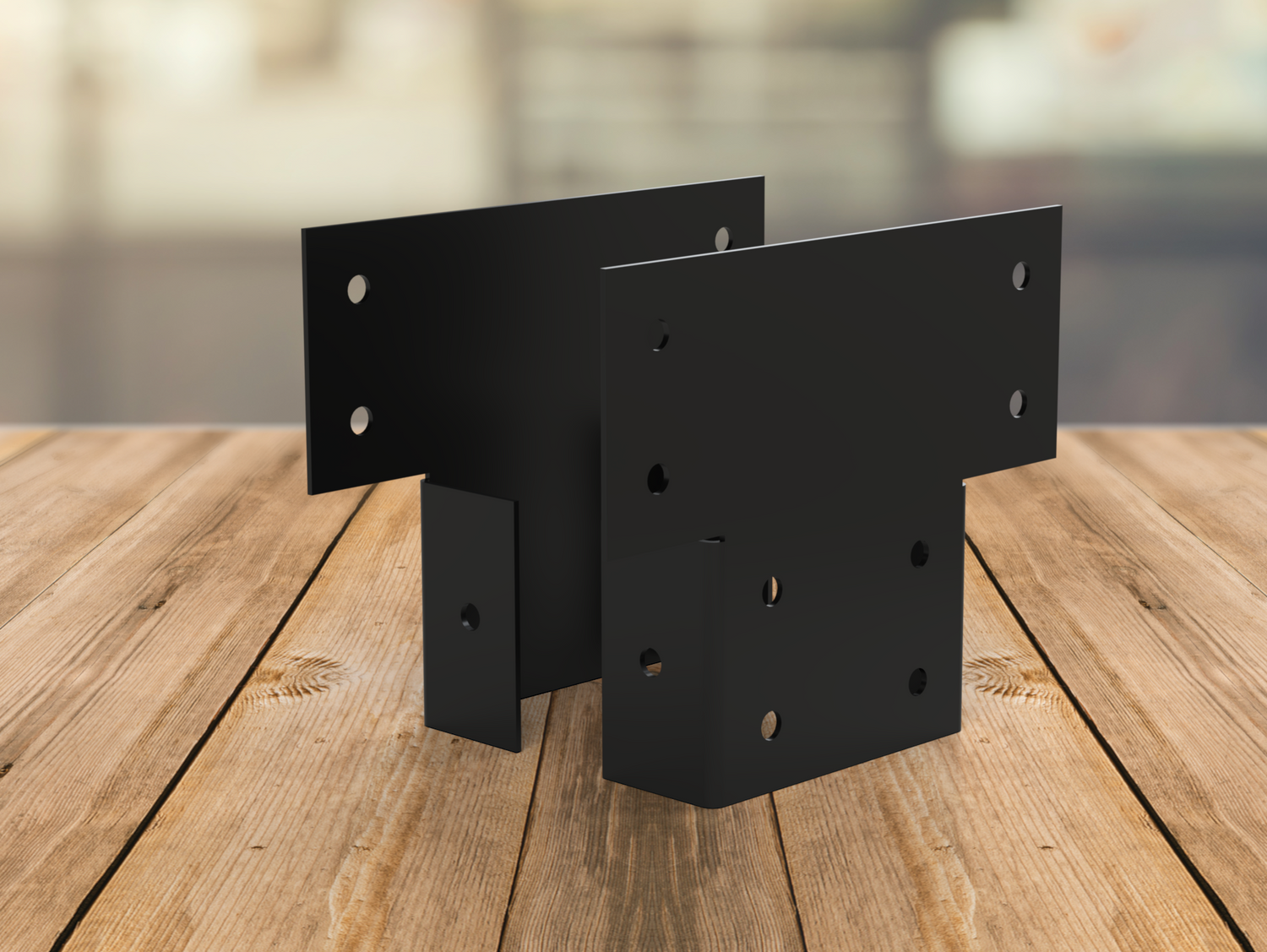 Adjustable Column to Beam Brace - 2 Piece Set (ACB3.5-ACB8) - Wood Post Brackets - construction materials - building supposrts - beam supports - post support - timber frame brackets - wood frame buildings - post frame buildings - barndominium brackets - exposed beam brackets