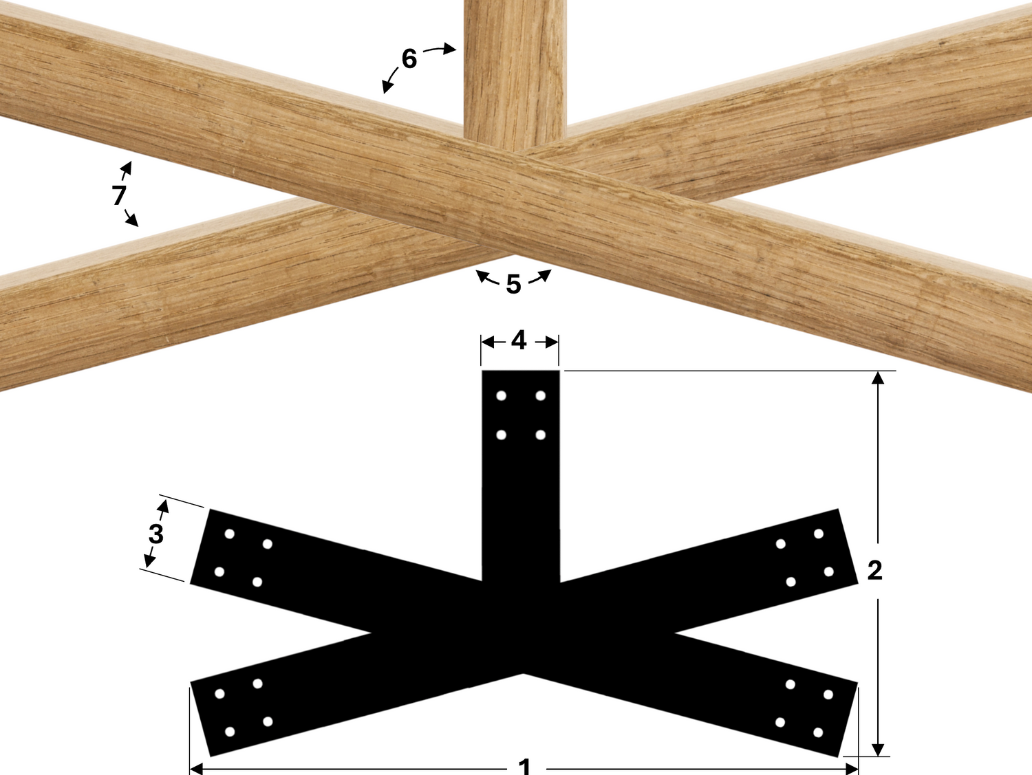 Custom Gable Bracket for Exposed Truss, Angled Base - Wood Post Brackets - construction materials - building supports - beam supports - post supports
