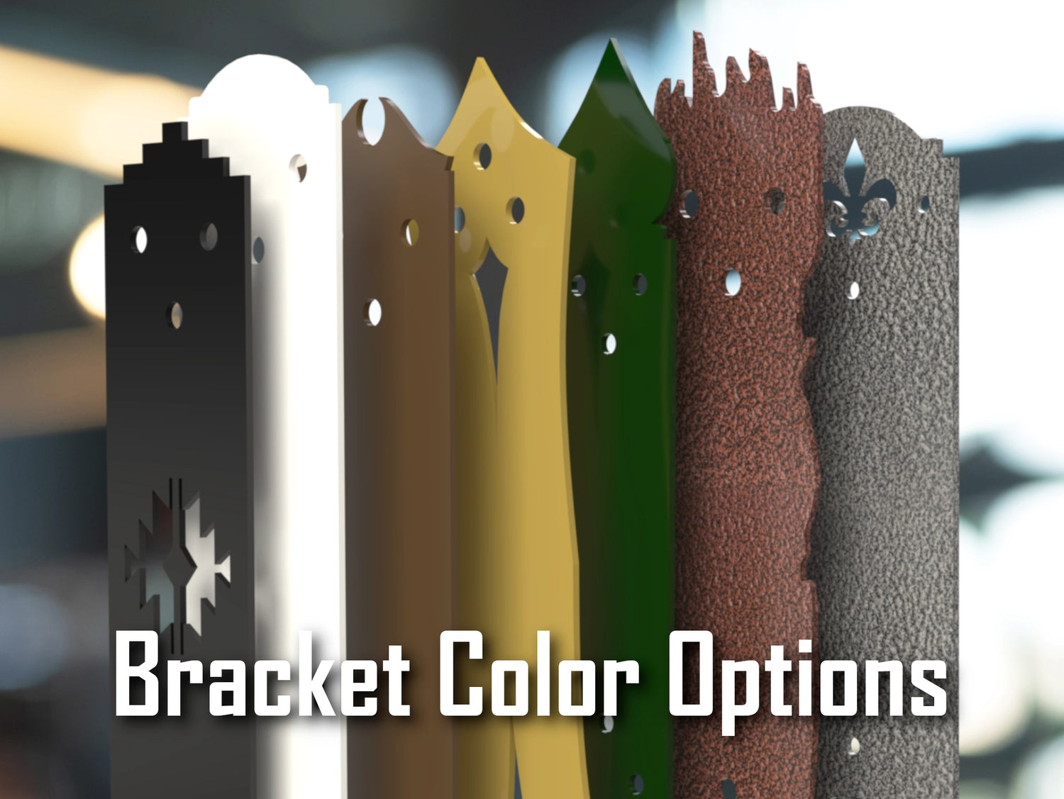 Decorative Post Base Plates (Pack of 2) - Fleur De Lis Style - Wood Post Brackets - construction materials - building supposrts - beam supports - post support - timber frame brackets - wood frame buildings - post frame buildings - barndominium brackets - exposed beam brackets