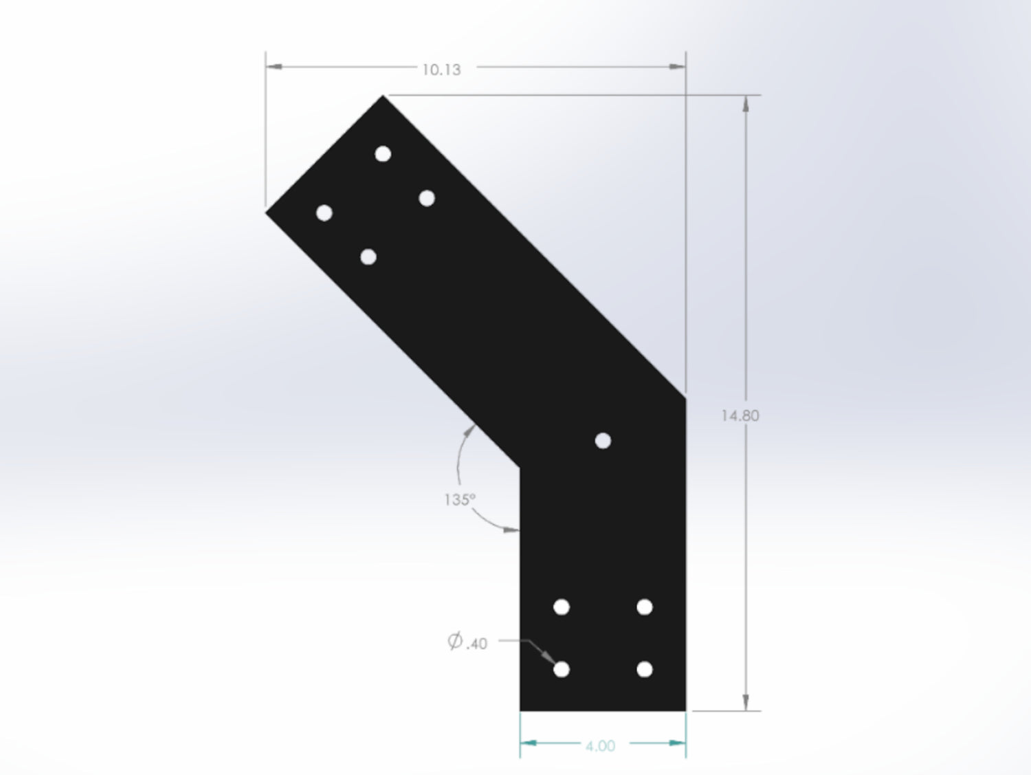 L Bracket 45 Degree - Industrial Style - For 6 Inch Lumber - Wood Post Brackets - construction materials - building supports - beam supports - post supports